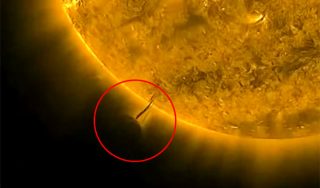 太陽周辺に超巨大な吸血UFO! 大きさは地球の10倍! 太陽の異変に宇宙人が関与している?
