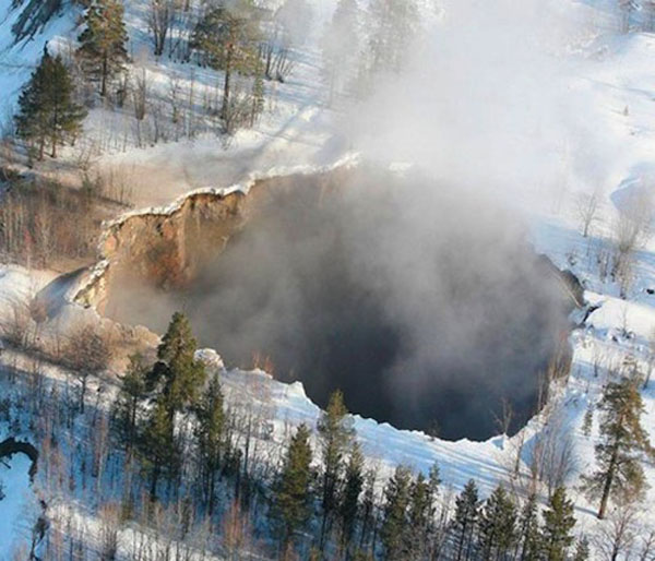 スウェーデンにできた世界最大級のシンクホール