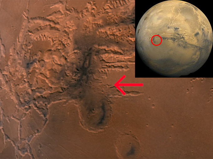 火星のマリナー峡谷
