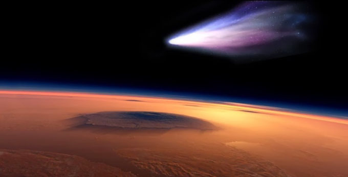 火星に急接近するサイディング・スプリング彗星