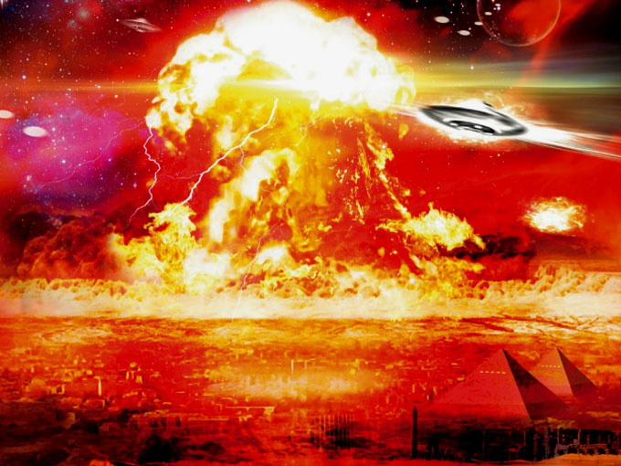 核戦争で滅ぶ火星文明のイメージ