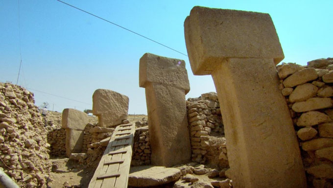 T字型の石柱（トルコのギョベクリ・テペ遺跡）